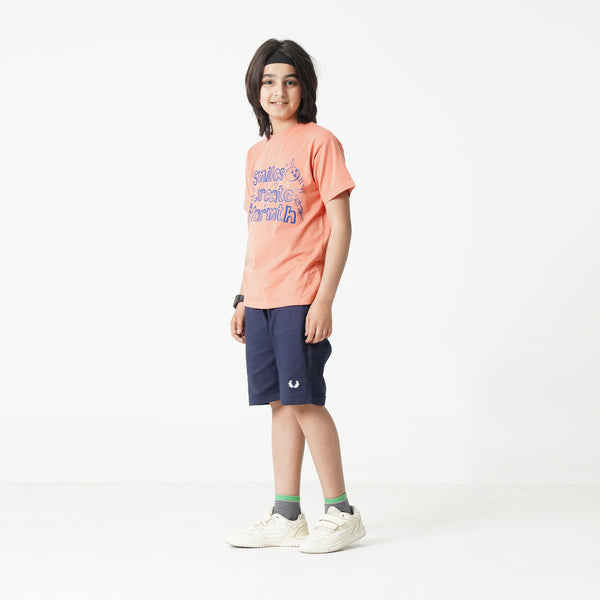 Blue logo shorts